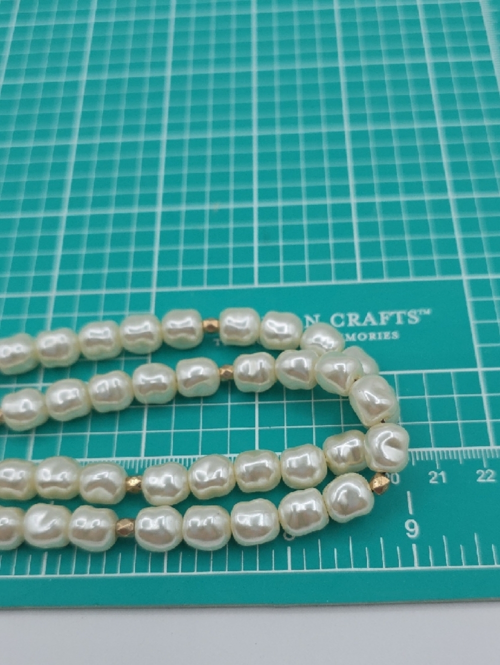 Chico's Pearl & Gold Charm Pendant Necklace - Ivory Pearls - Picture 6 of 9